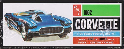 AMT-1318 1962 Chevrolet Corvette 3-in-1 Kit